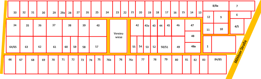 Lageplan der G&auml;rten